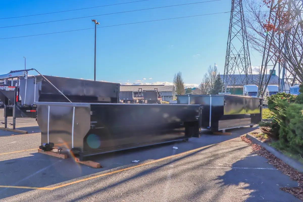 Roll-off dumpster ready for waste disposal at job site for Construction Dumpster Rental in Littleton